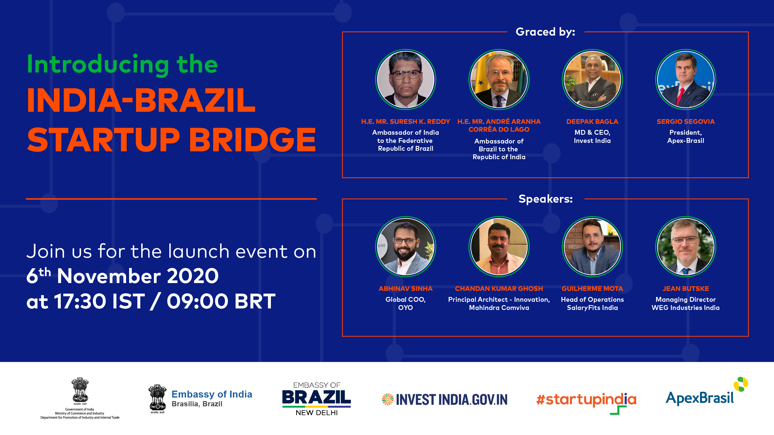 Apex Brasil e Invest India lançam plataforma para startups Apex Brasil