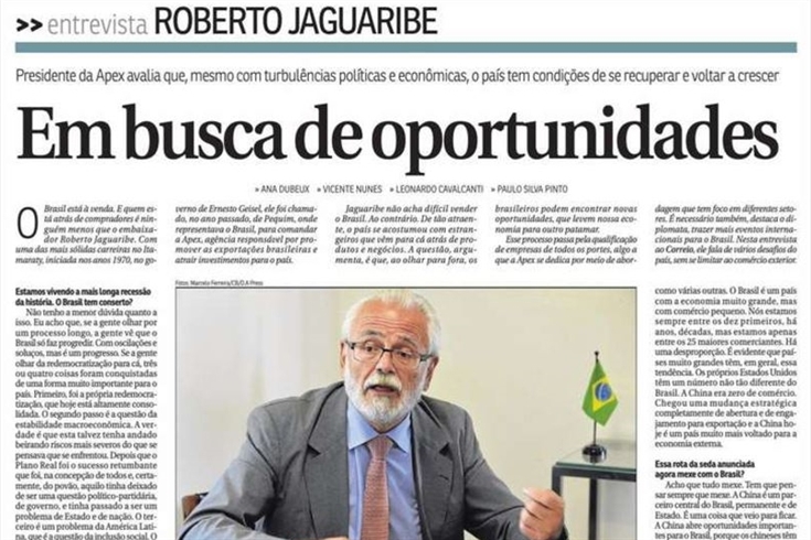 Correio Braziliense publica entrevista com o presidente da Apex-Brasil