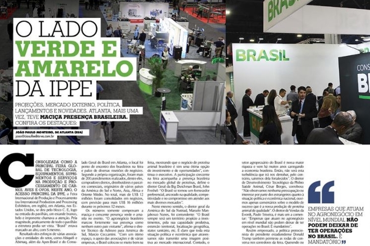 Participação brasileira em grande evento do setor agroindustrial foi destaque na última edição da revista Feed&Food