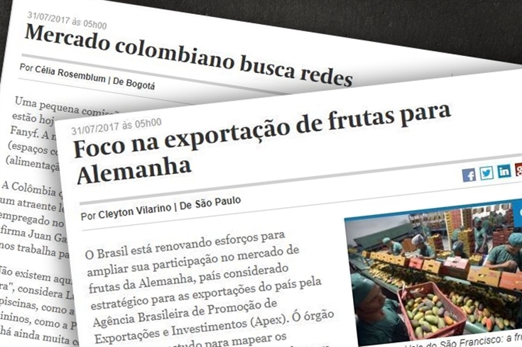 Reportagens do Valor Econômico apontam oportunidades para as exportações brasileiras